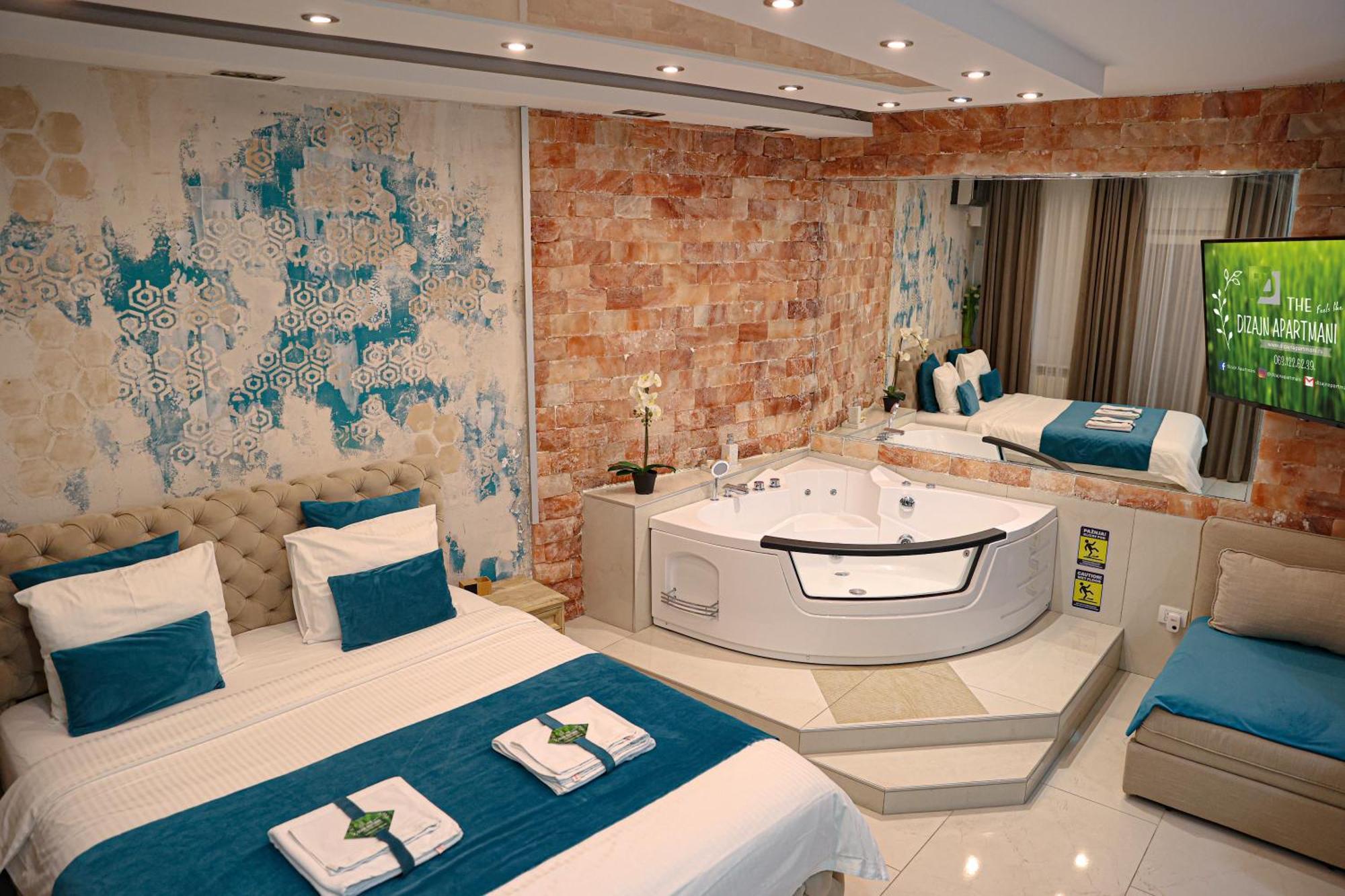 Design Apartment Premium Spa Lux 4 Star "Dubai" Completely Private Wellness & Spa Free Included Sauna & Jacuzzi & Salt Wall & Fire Place & 3D Ceilings & Business Wifi & Netflix & Keyless Code Entry & Full Smart App & Secure 2 Parking Place Ćuprija Eksteriør bilde